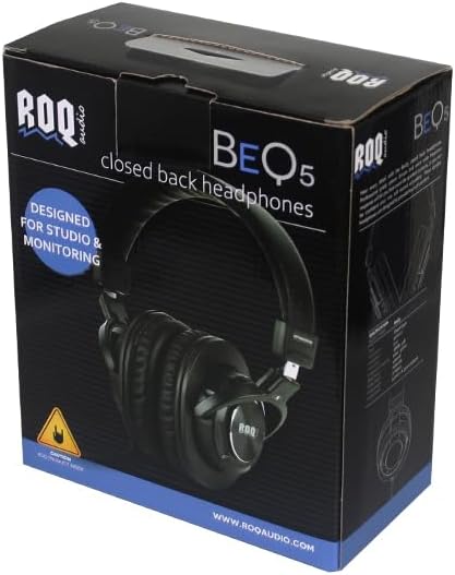ROQ Audio Closed Back Headphones (BEQ5), Black
