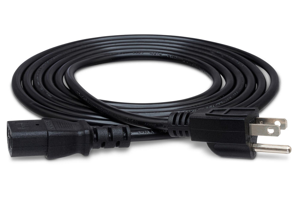 Hosa Power Cord IEC C13 to NEMA 5-15P (8ft)