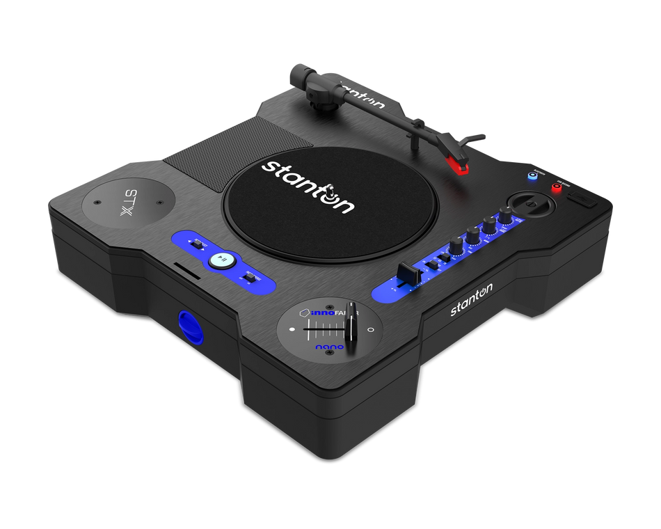 The Stanton STX portable scratch turntable.