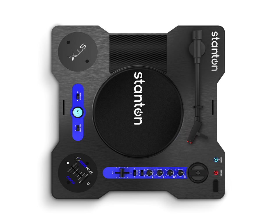 The Stanton STX portable scratch turntable.