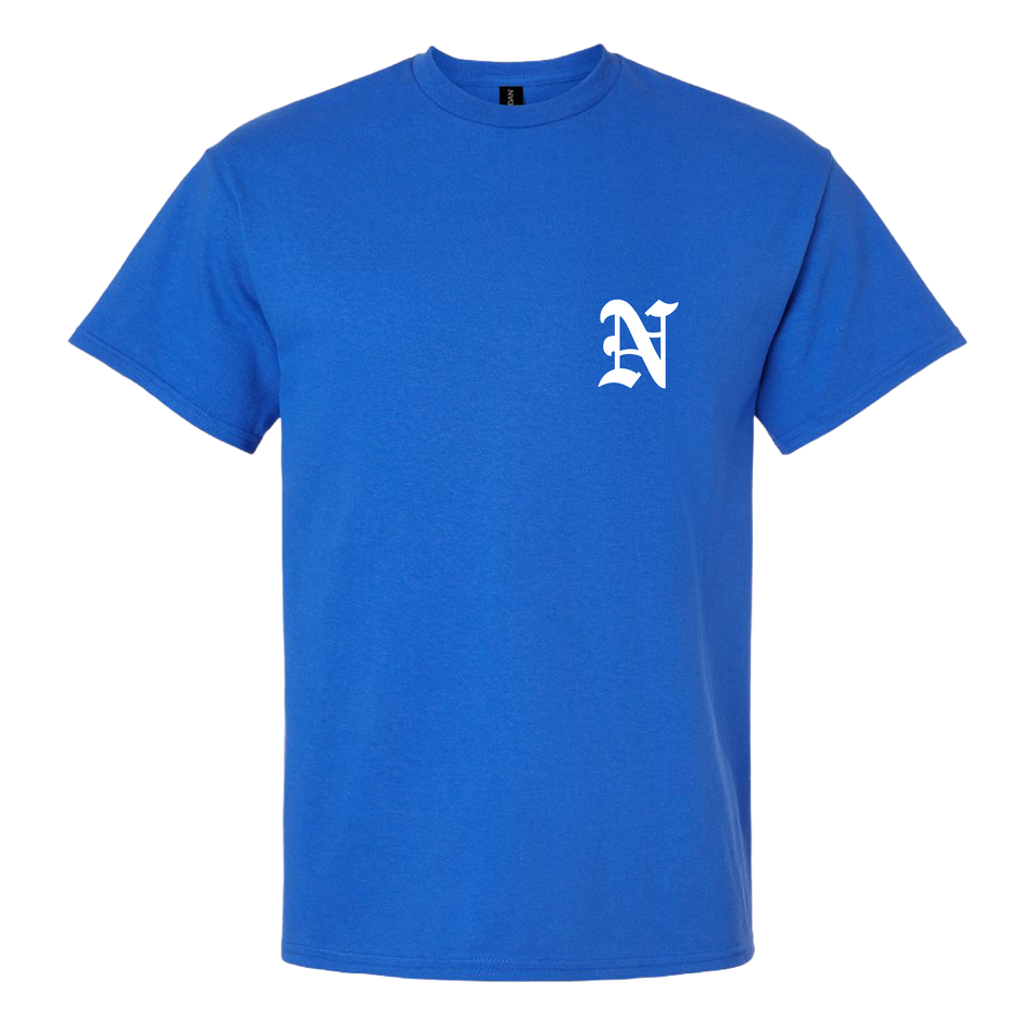 OG B-Boy North Denver Tee – Royal Blue & White | Denver DJ School Apparel