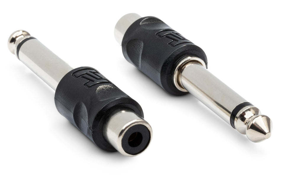 Hosa RCA to 1/4 in TS Adapters.