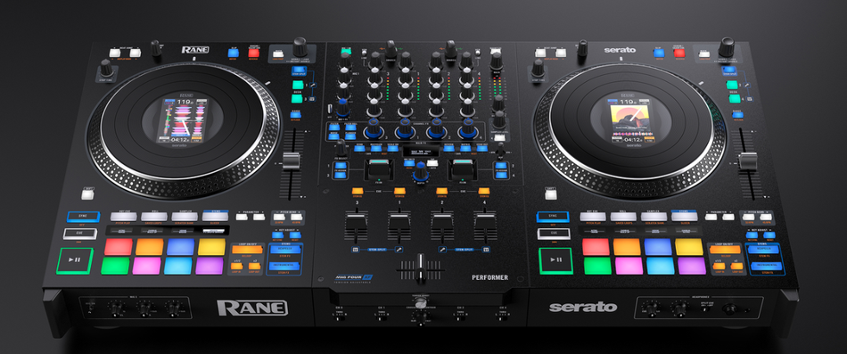 RANE PERFORMER Advanced 4-Channel Motorized DJ Controller Black