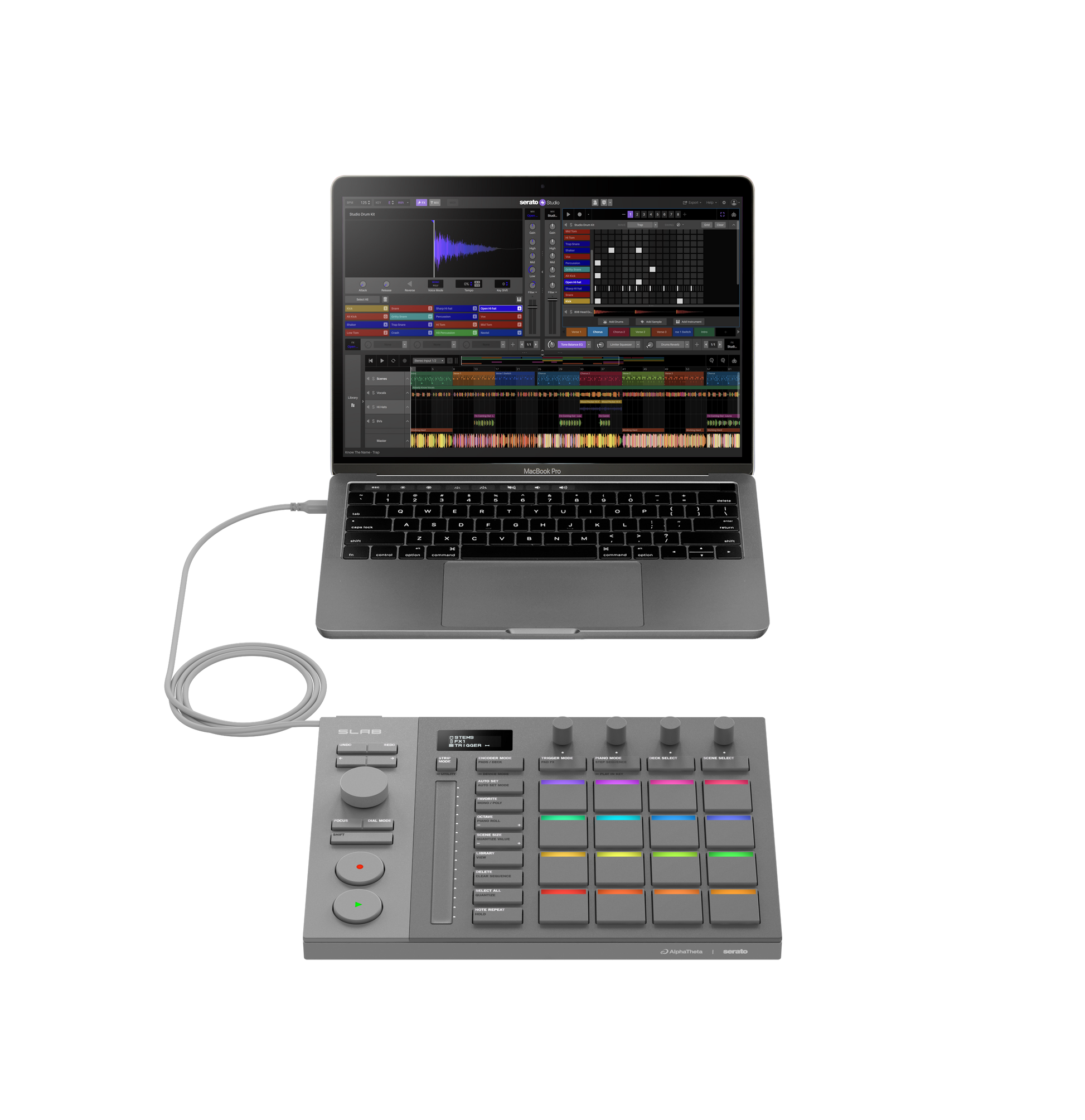 DTM・DAW AlphaTheta Serato Studio Controller SLAB SLAB Music Production Controller optimized for Serato studio
