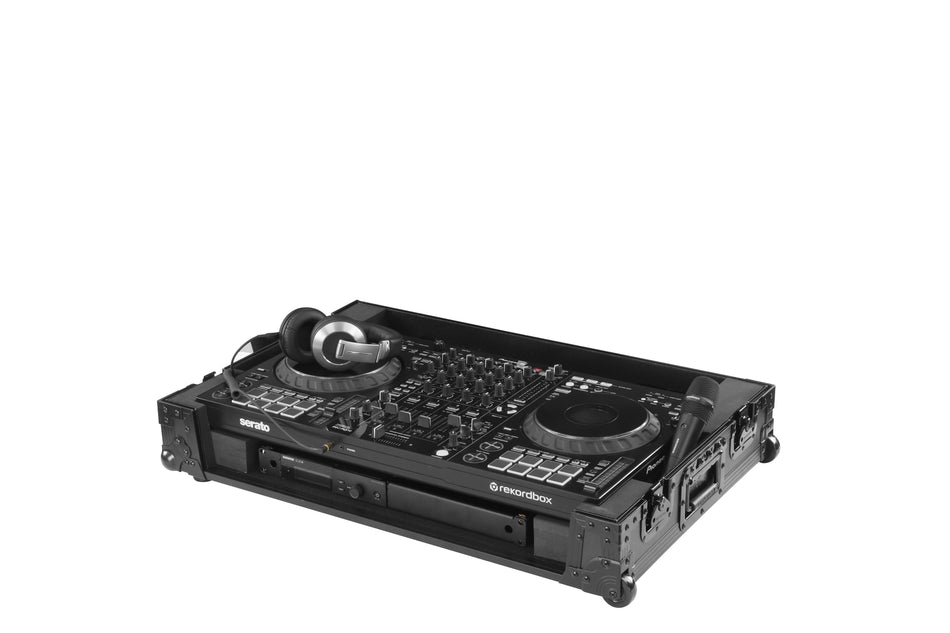 Odyssey Black Label DDJ-FLX10 1U Flight Case with Corner Wheels