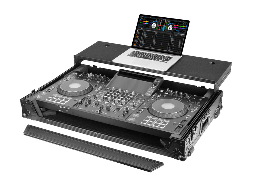 Odyssey AlphaTheta XDJ-AZ Black Label Flight Case with Glide Style Laptop Platform and Wheels