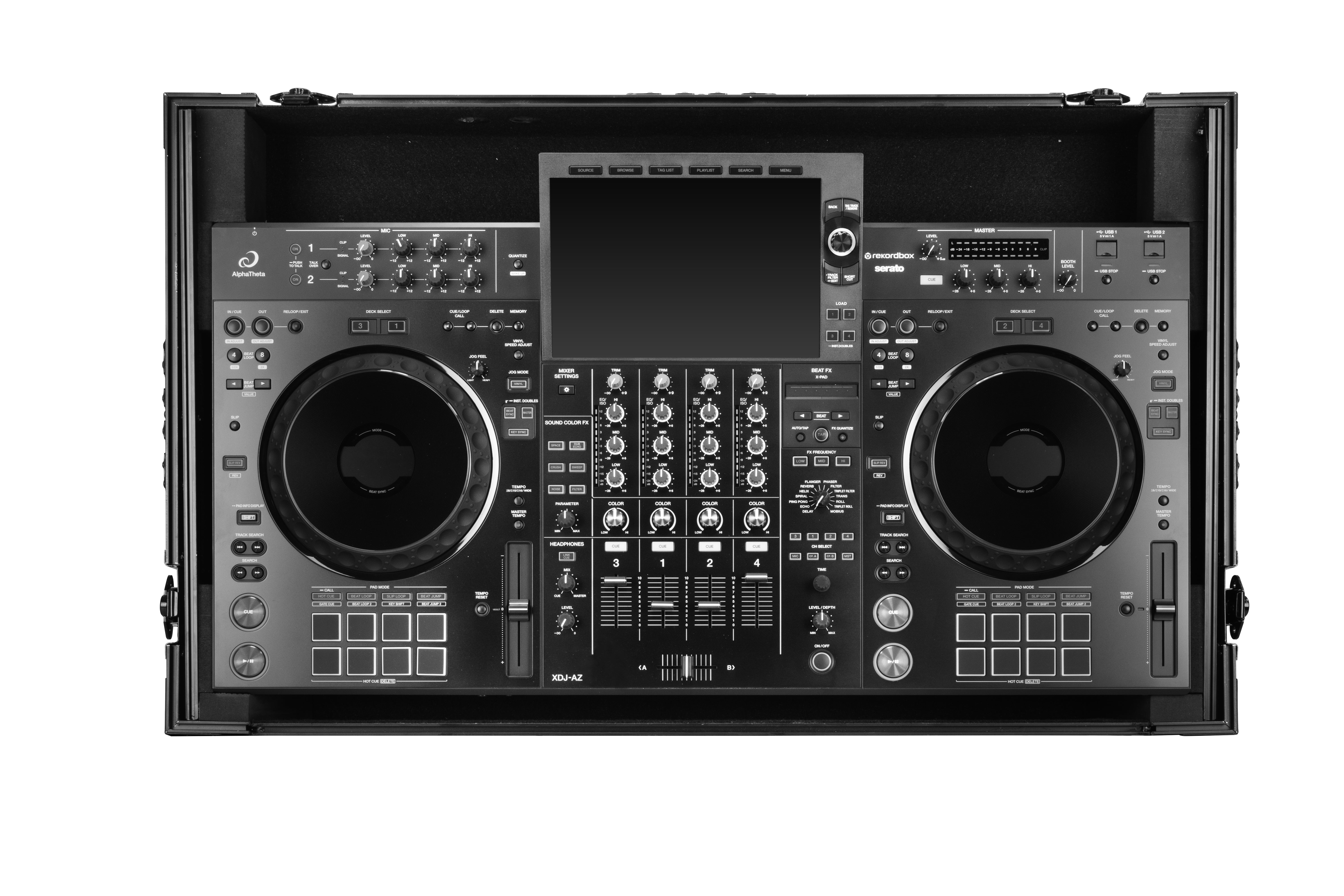 Odyssey AlphaTheta XDJ-AZ Black Label Flight Case with Glide