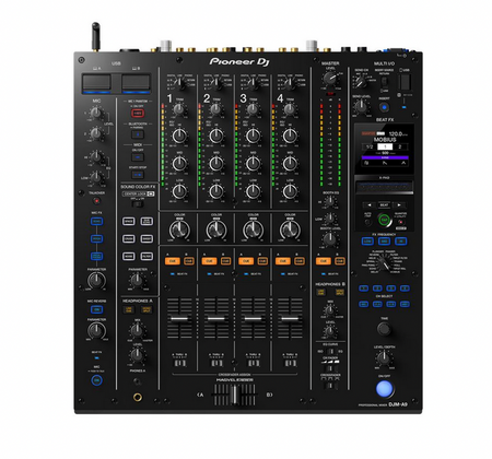 Pioneer DJM-A9 Mixer Front View – 4-Channel Professional DJ Mixer at the Denver DJ School